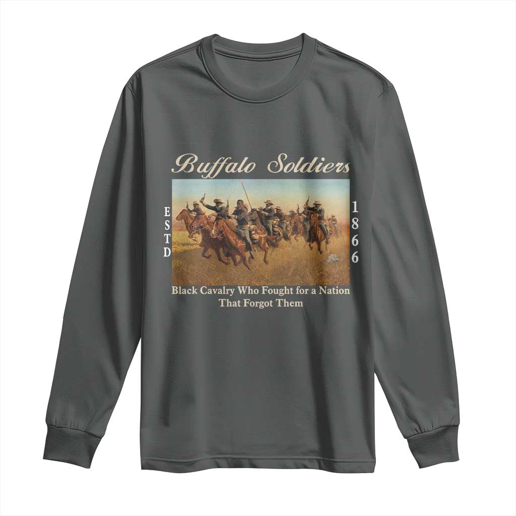 Buffalo Soldiers Black Cavalry 1866 Long Sleeve Shirt African American Military History Black History Gift