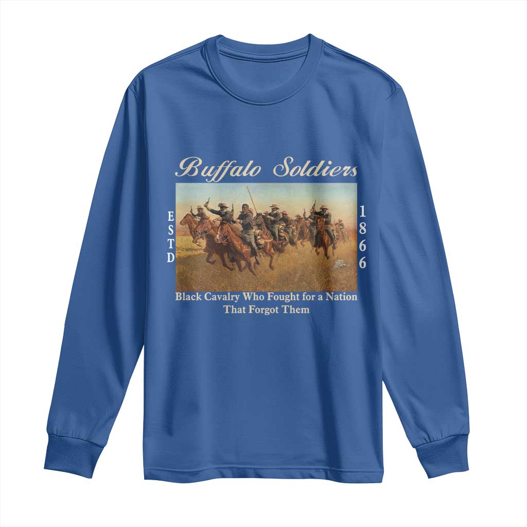 Buffalo Soldiers Black Cavalry 1866 Long Sleeve Shirt African American Military History Black History Gift