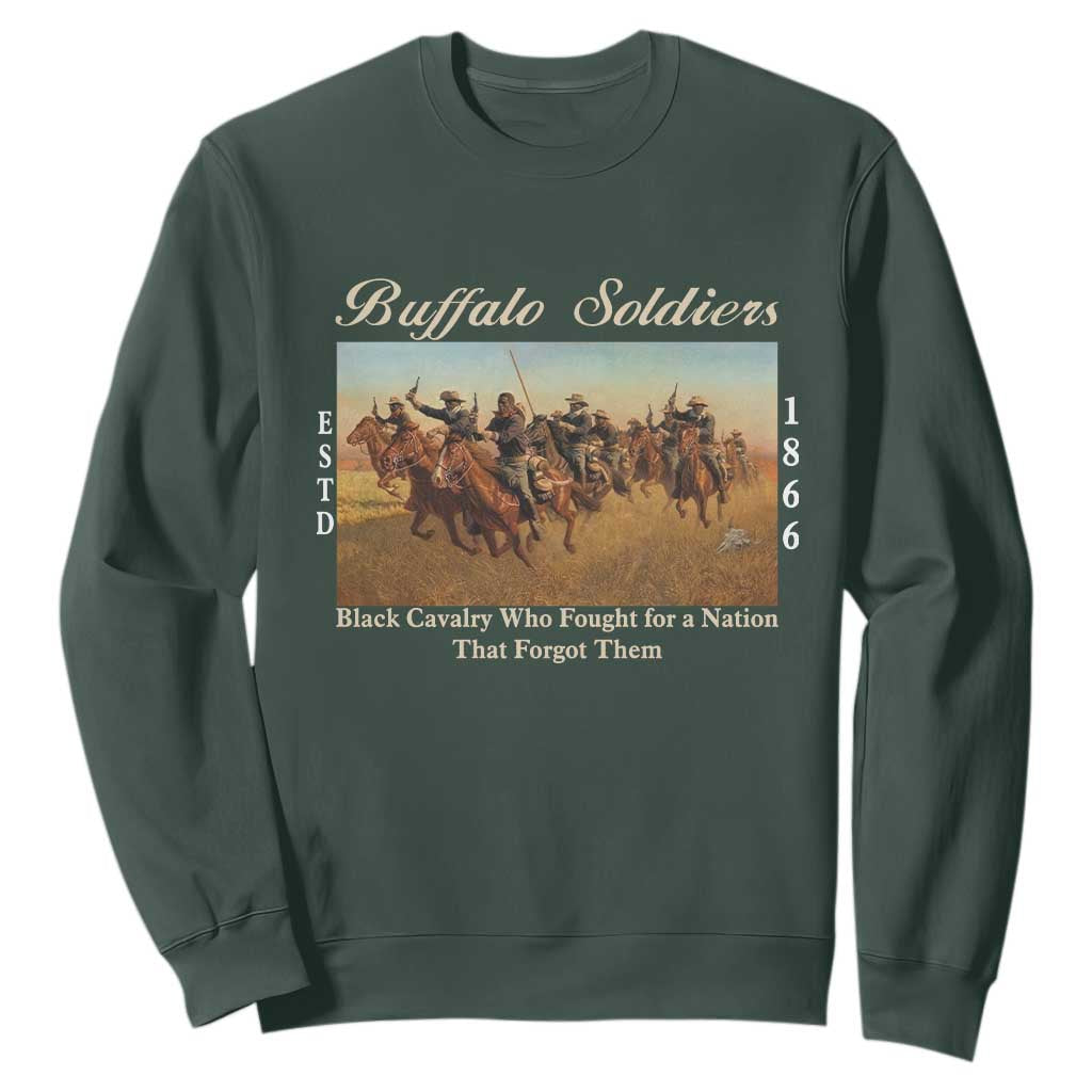 Buffalo Soldiers Black Cavalry 1866 Sweatshirt African American Military History Black History Gift