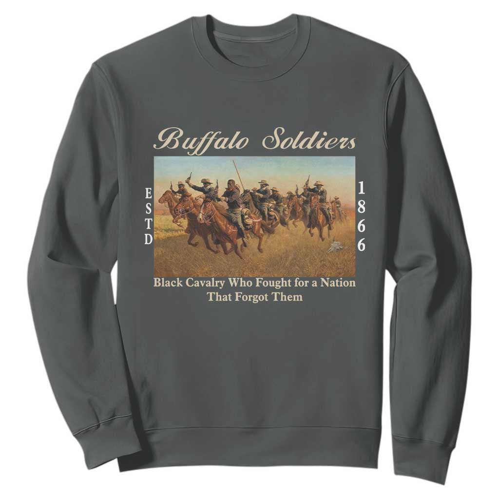 Buffalo Soldiers Black Cavalry 1866 Sweatshirt African American Military History Black History Gift