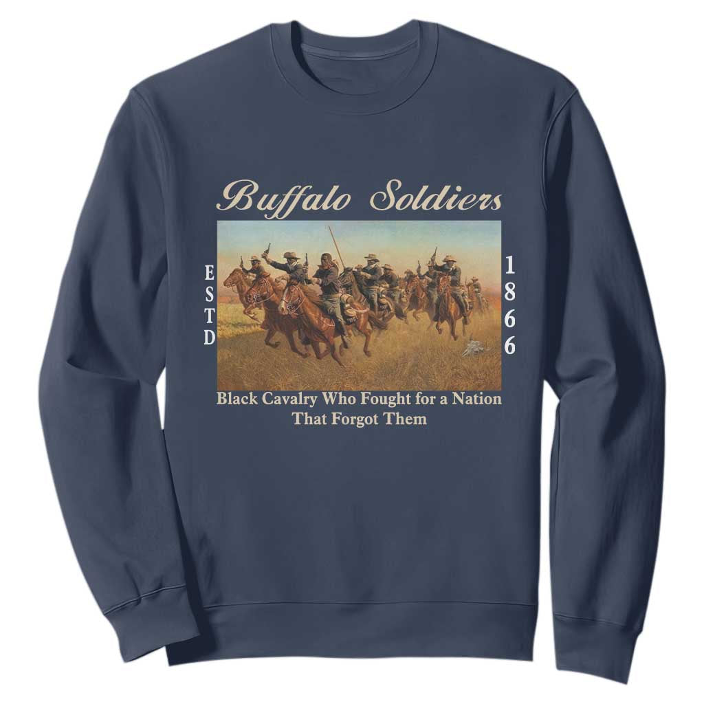 Buffalo Soldiers Black Cavalry 1866 Sweatshirt African American Military History Black History Gift