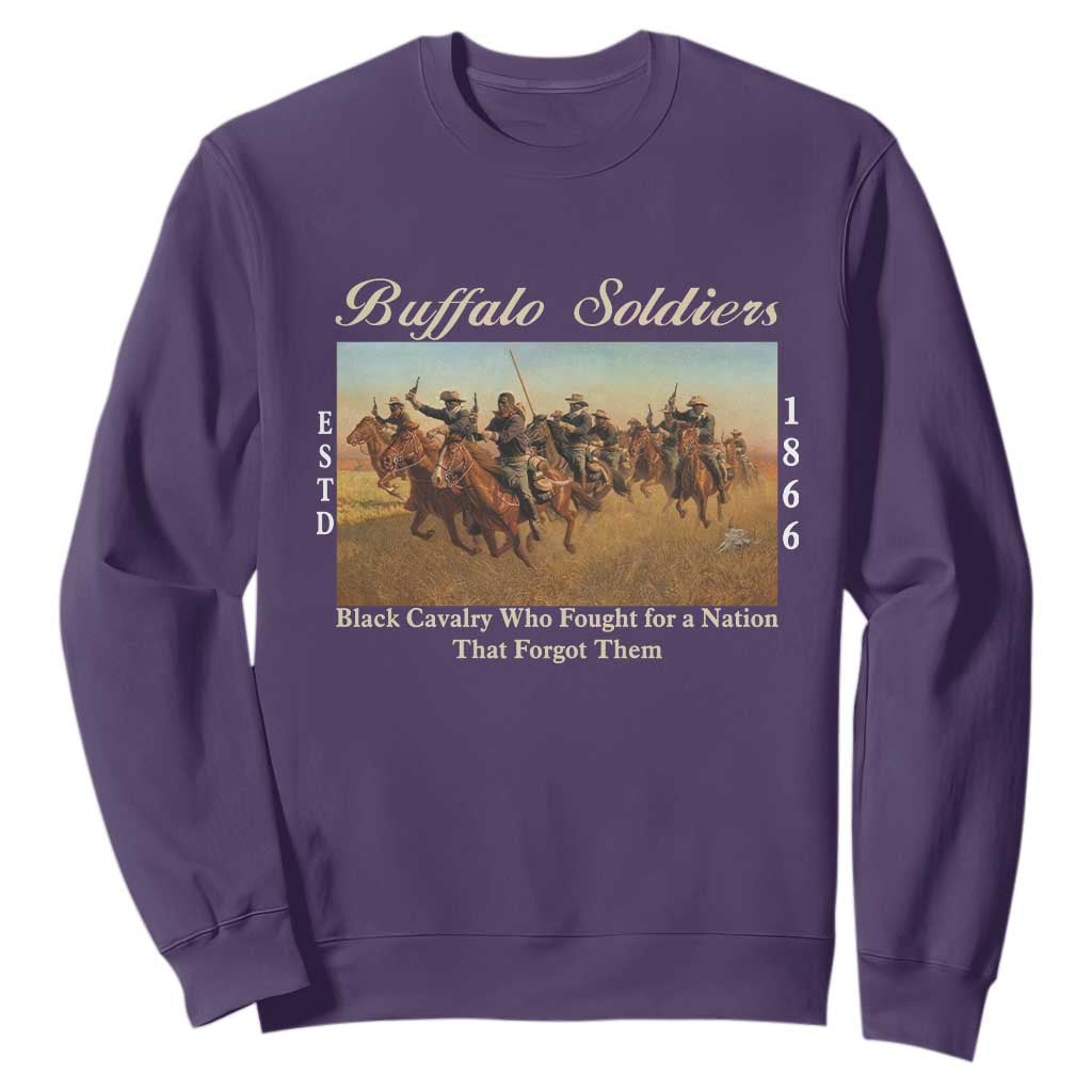 Buffalo Soldiers Black Cavalry 1866 Sweatshirt African American Military History Black History Gift