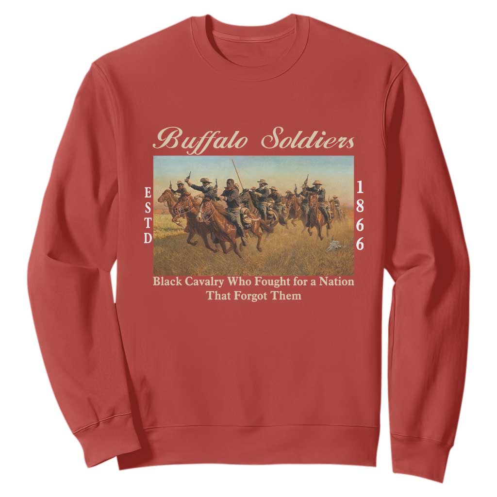 Buffalo Soldiers Black Cavalry 1866 Sweatshirt African American Military History Black History Gift