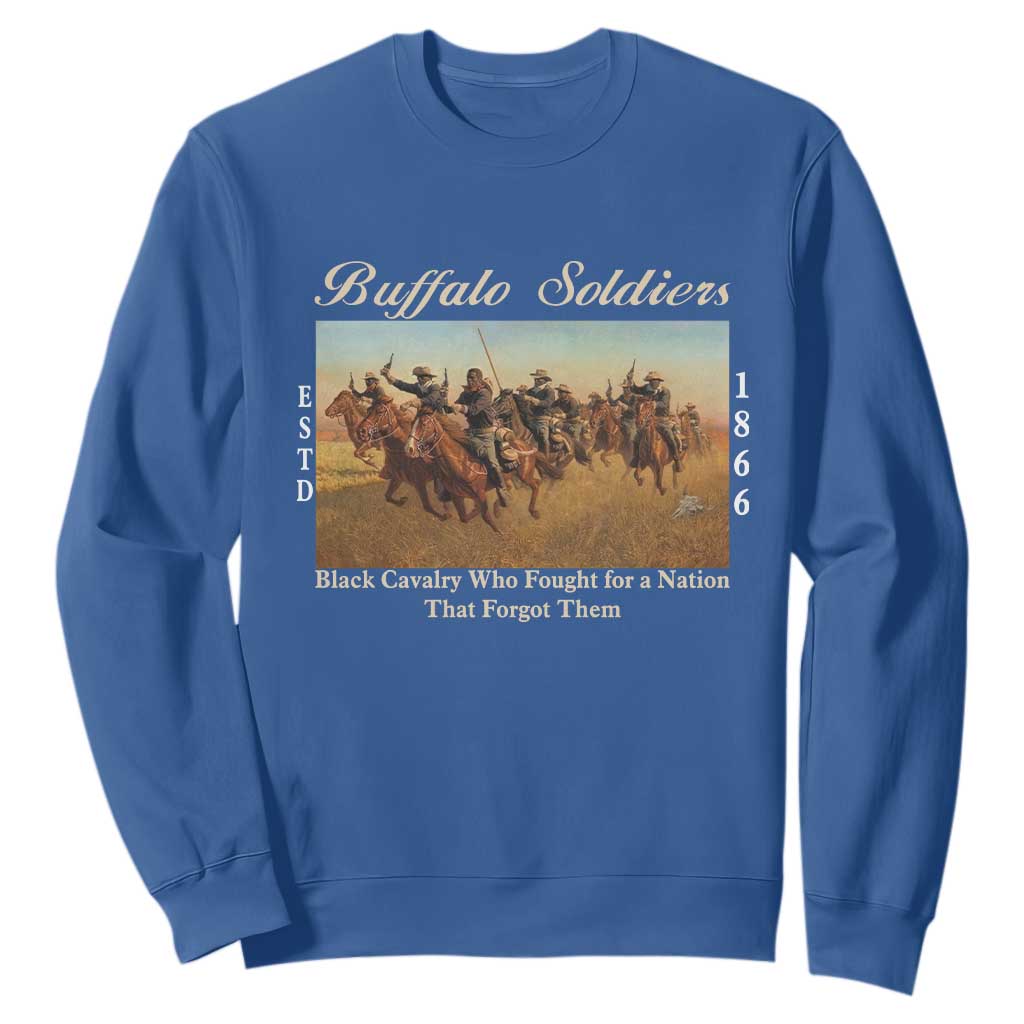 Buffalo Soldiers Black Cavalry 1866 Sweatshirt African American Military History Black History Gift