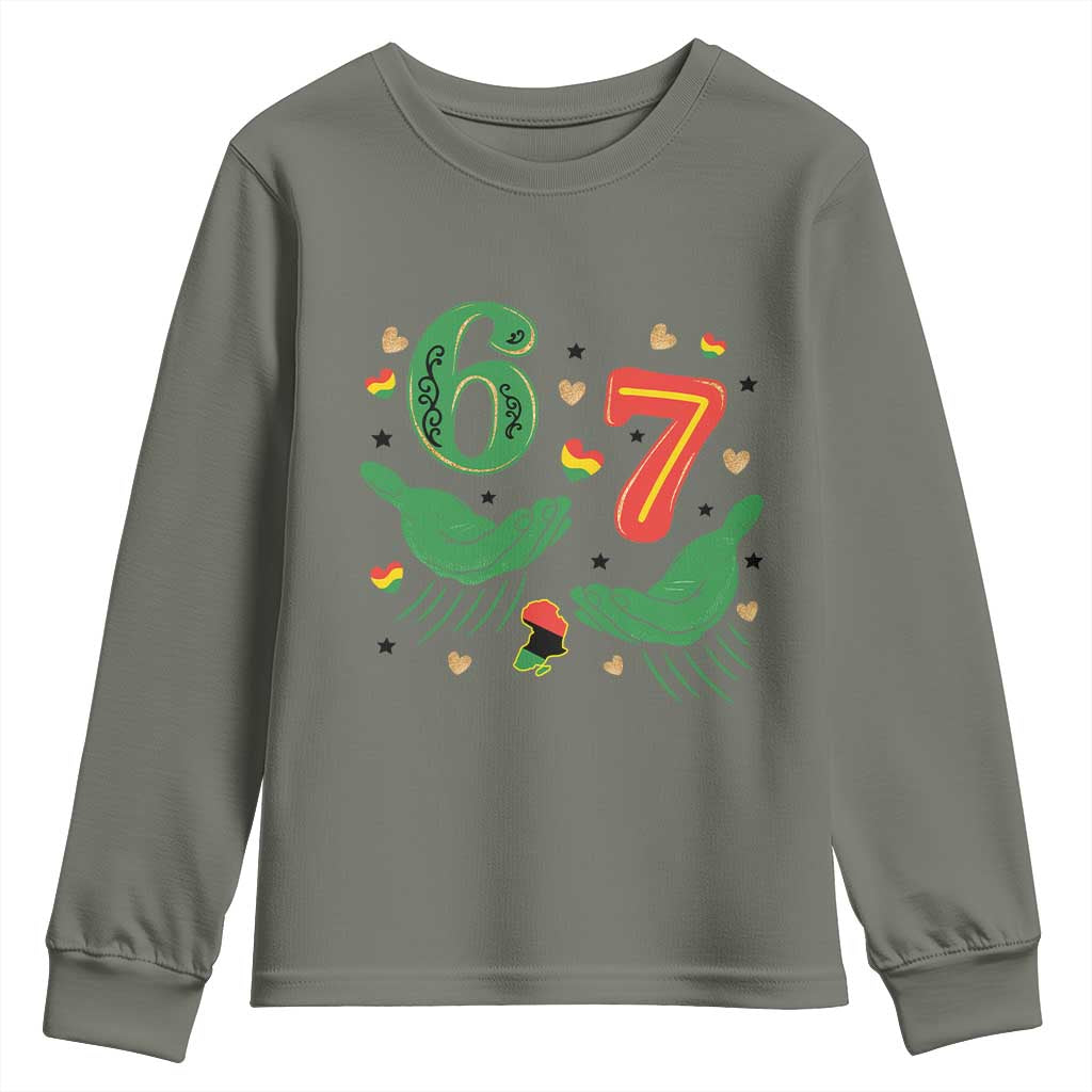 67 Meme Black History Month Youth Sweatshirt African American Gift