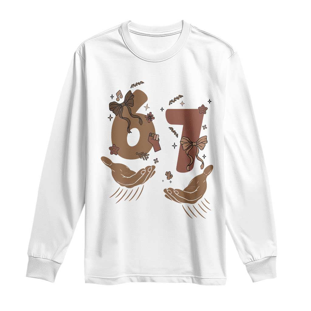 Funny Six Seven Meme Long Sleeve Shirt Black History Women Gift