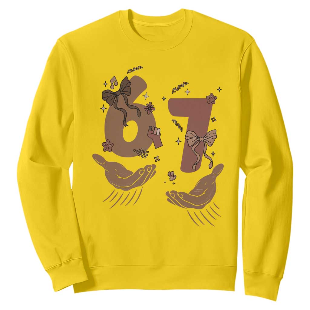 Funny Six Seven Meme Sweatshirt Black History Women Gift