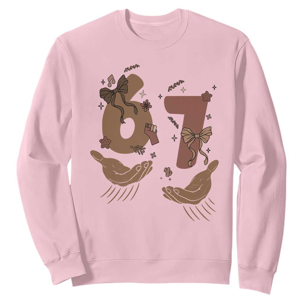Funny Six Seven Meme Sweatshirt Black History Women Gift