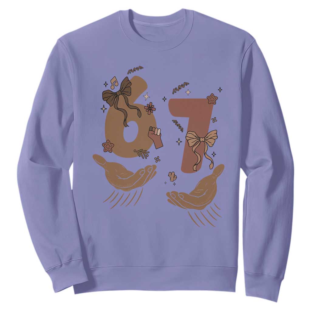 Funny Six Seven Meme Sweatshirt Black History Women Gift