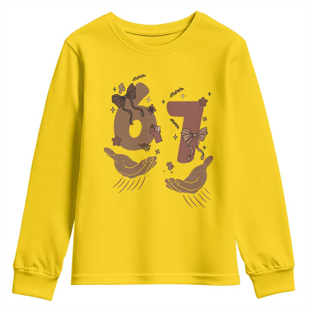 Funny Six Seven Meme Youth Sweatshirt Black History Women Gift