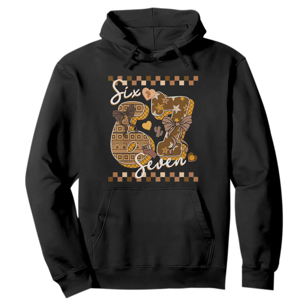 Funny African American Melanin Gift Hoodie Six Seven Meme