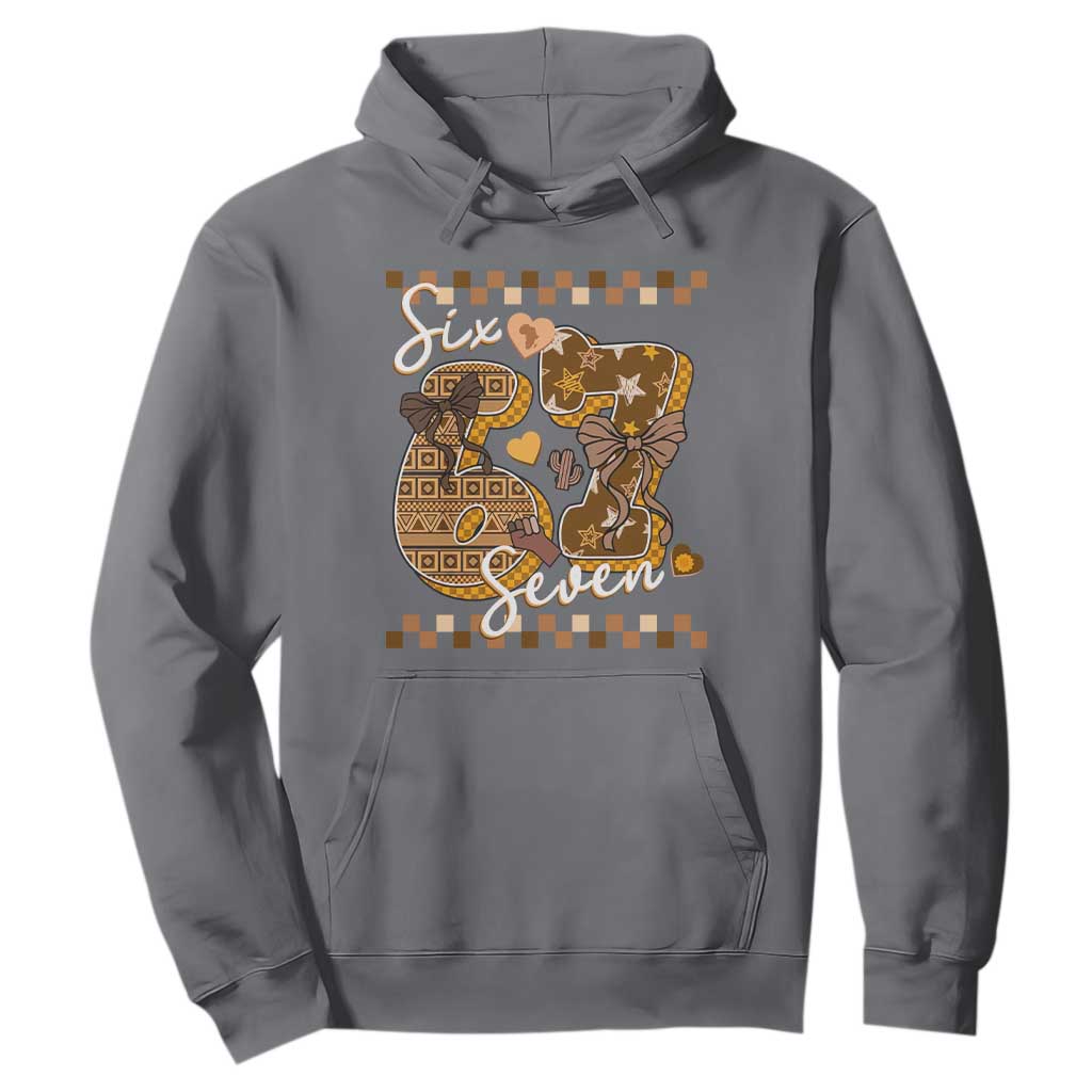 Funny African American Melanin Gift Hoodie Six Seven Meme