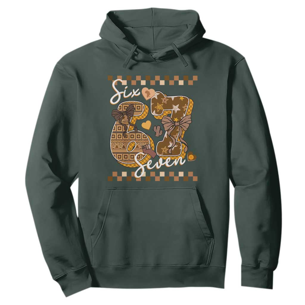 Funny African American Melanin Gift Hoodie Six Seven Meme