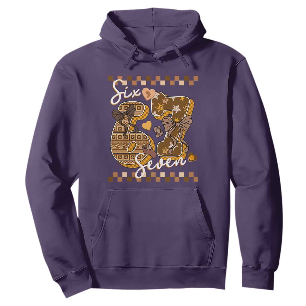 Funny African American Melanin Gift Hoodie Six Seven Meme