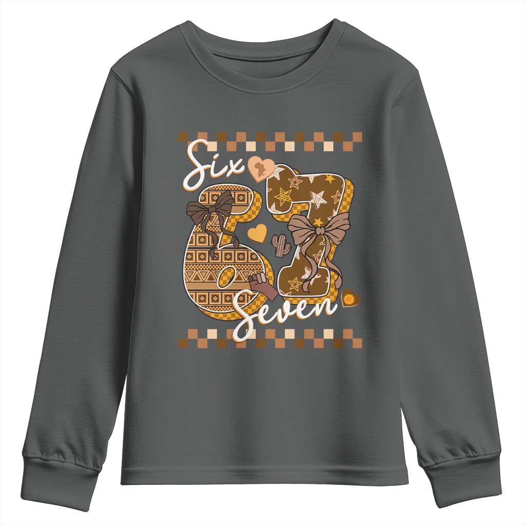Funny African American Melanin Gift Youth Sweatshirt Six Seven Meme