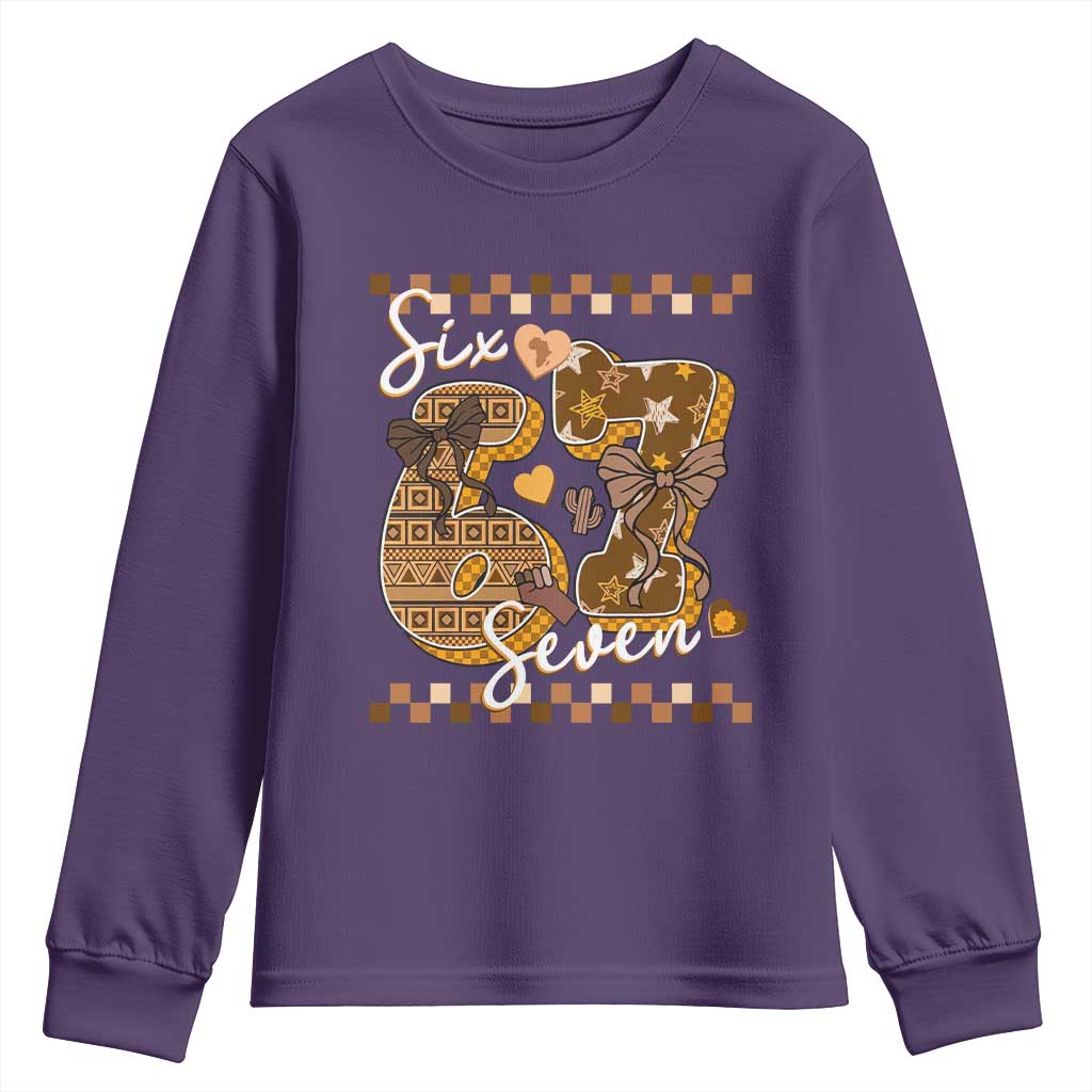 Funny African American Melanin Gift Youth Sweatshirt Six Seven Meme