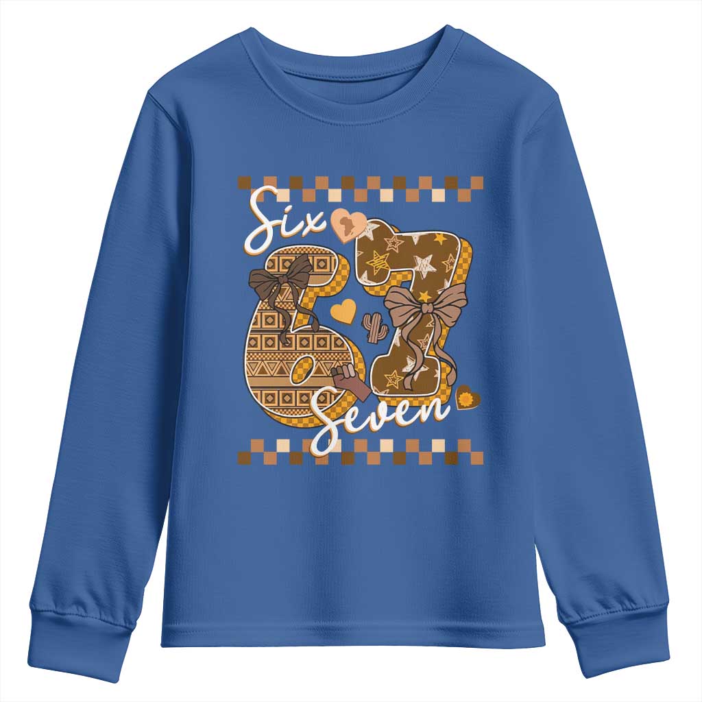 Funny African American Melanin Gift Youth Sweatshirt Six Seven Meme