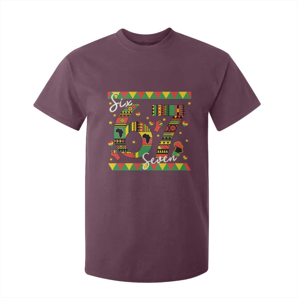 Funny Six Seven Meme T Shirt For Kid Pan African Culture Gift