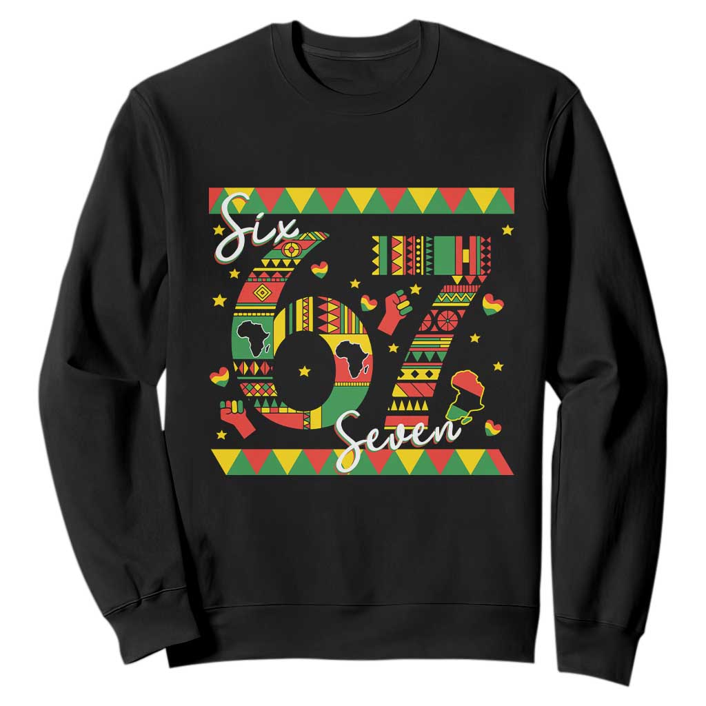 Funny Six Seven Meme Sweatshirt Pan African Culture Gift