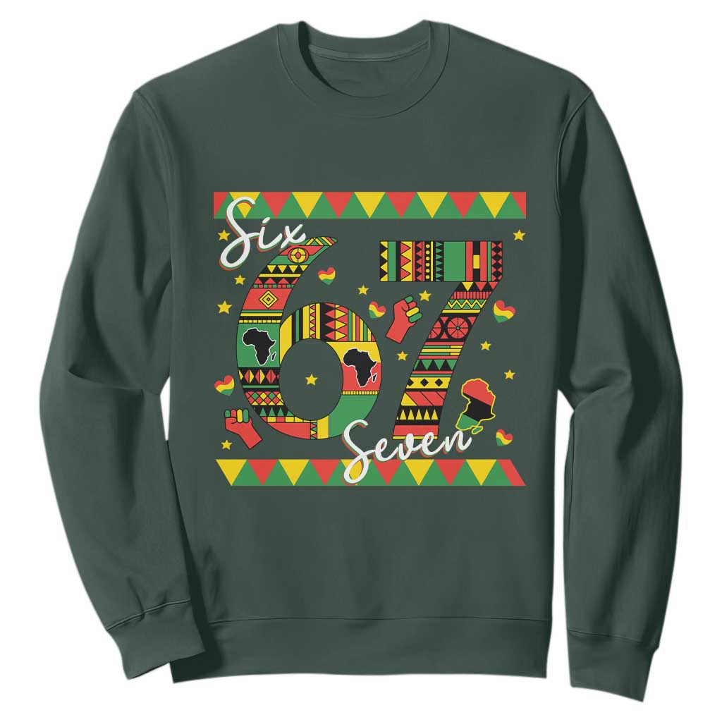 Funny Six Seven Meme Sweatshirt Pan African Culture Gift