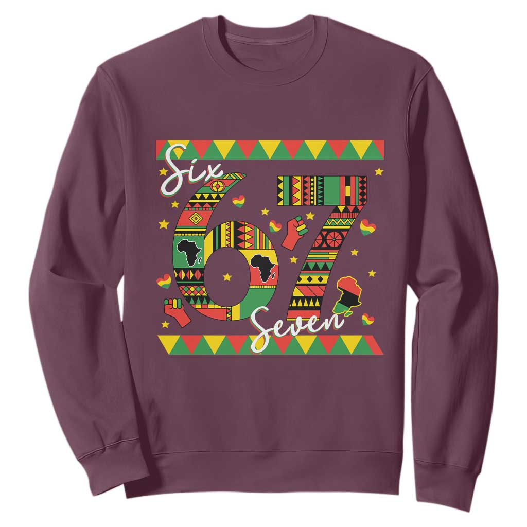 Funny Six Seven Meme Sweatshirt Pan African Culture Gift