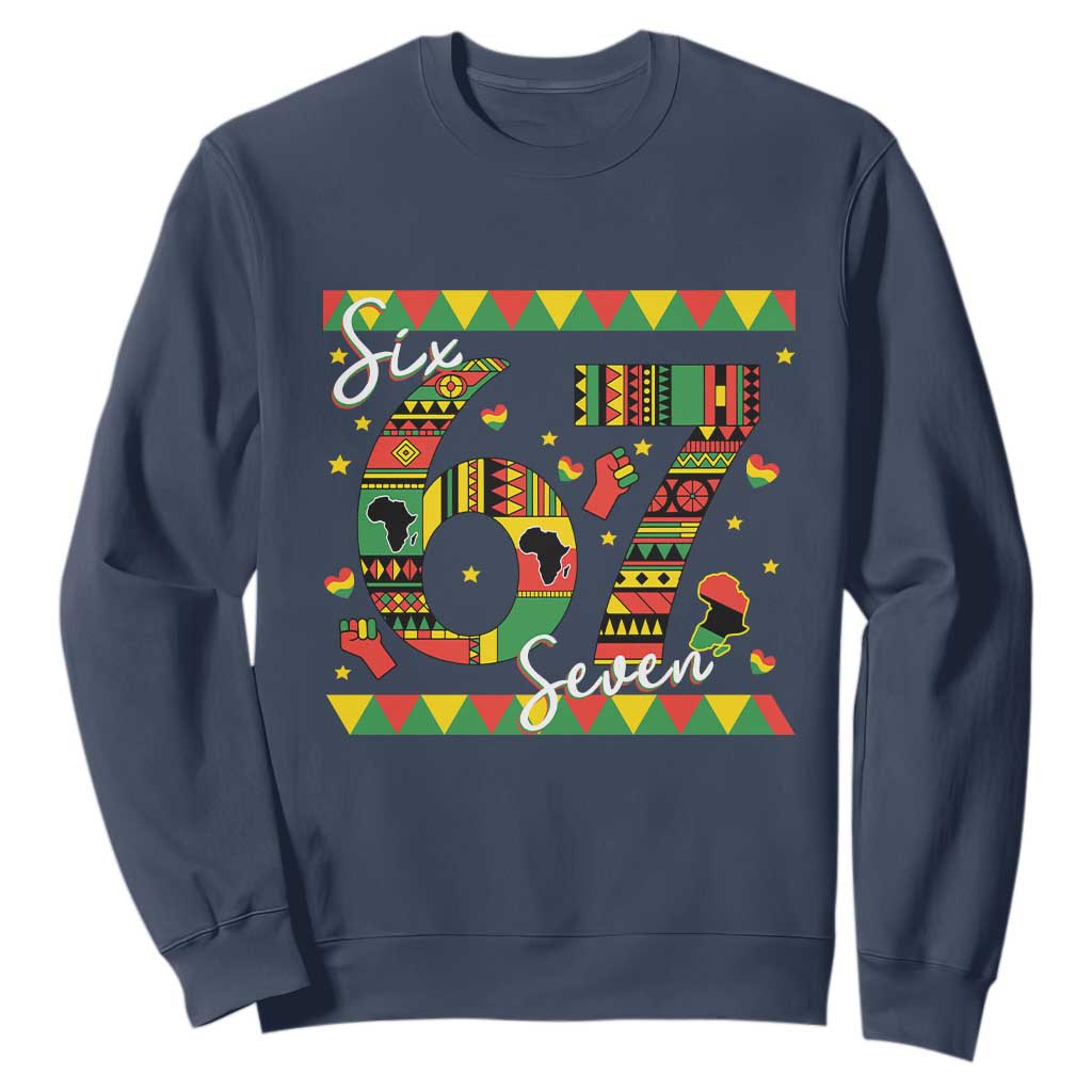 Funny Six Seven Meme Sweatshirt Pan African Culture Gift