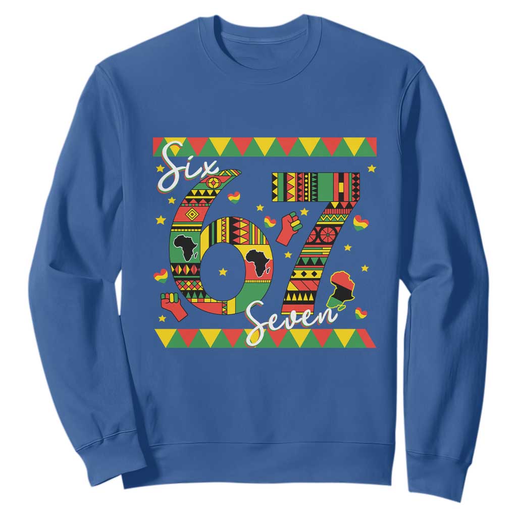 Funny Six Seven Meme Sweatshirt Pan African Culture Gift