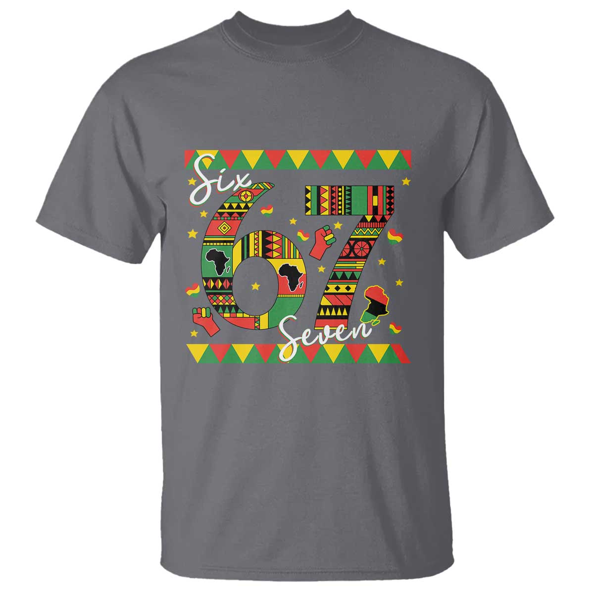 Funny Six Seven Meme T Shirt Pan African Culture Gift
