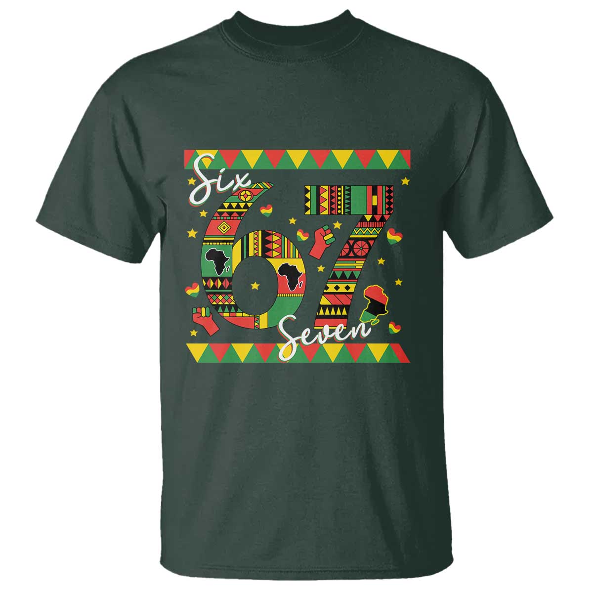 Funny Six Seven Meme T Shirt Pan African Culture Gift