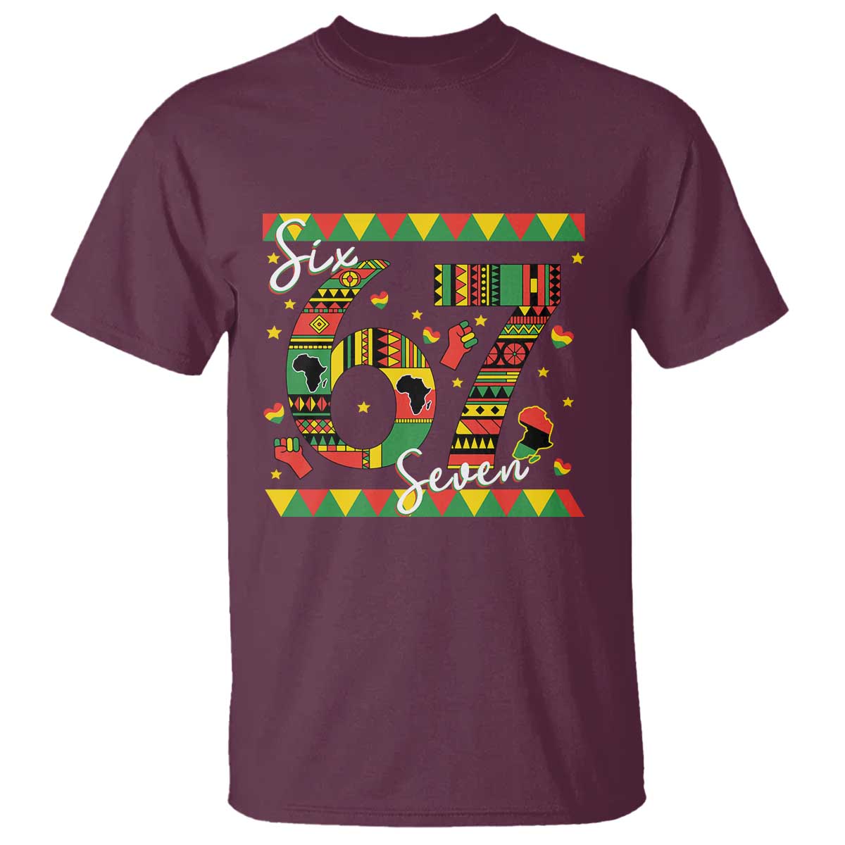 Funny Six Seven Meme T Shirt Pan African Culture Gift