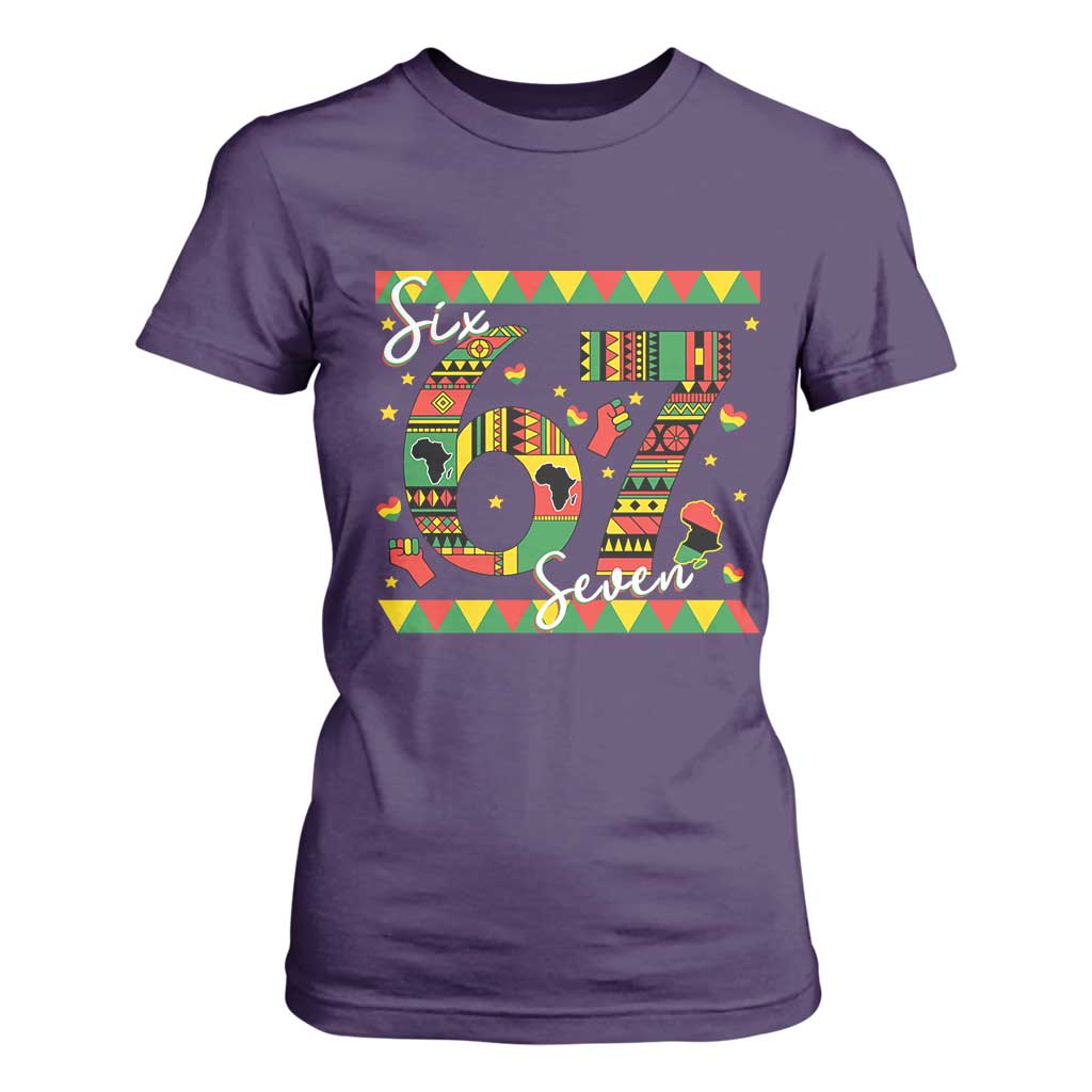 Funny Six Seven Meme T Shirt For Women Pan African Culture Gift
