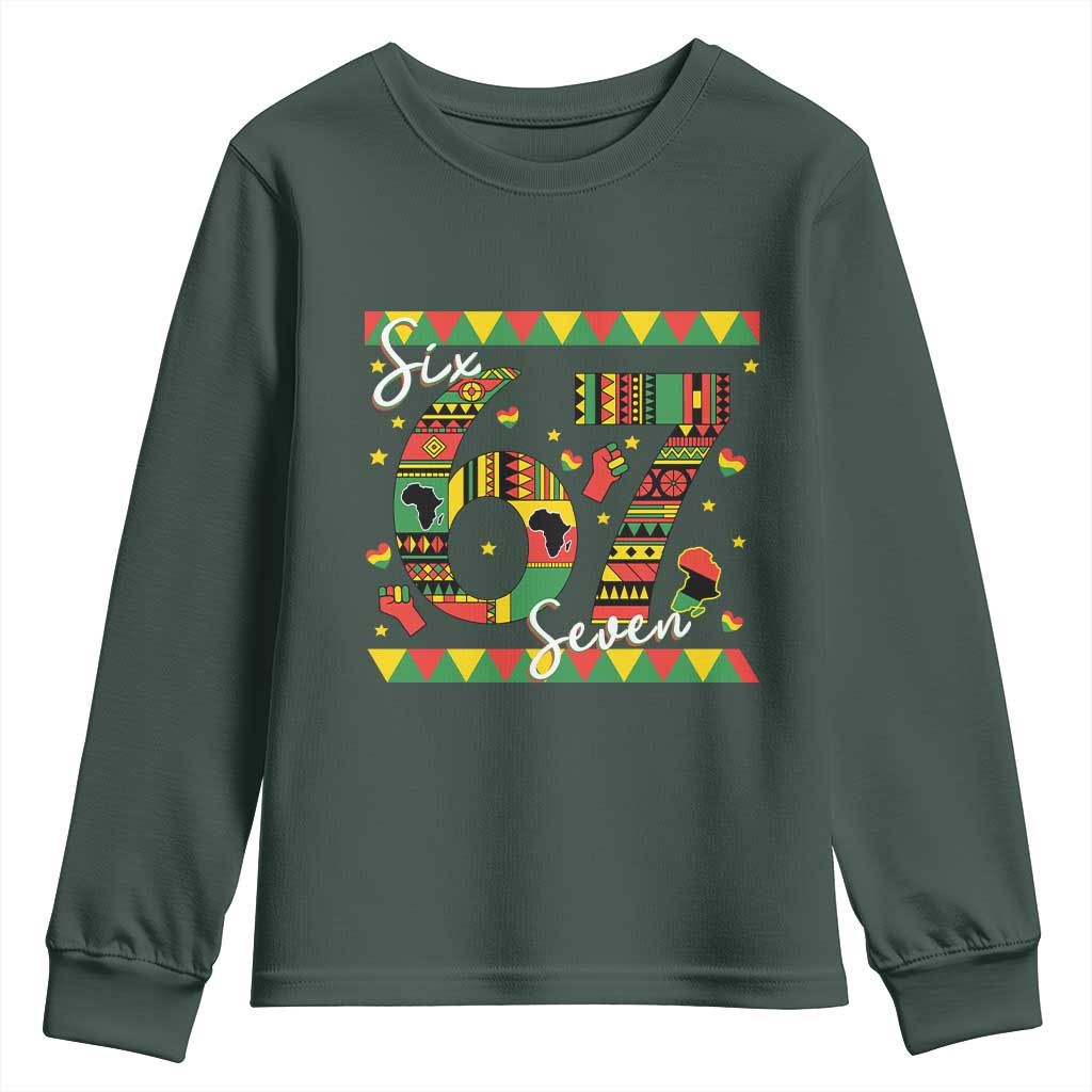 Funny Six Seven Meme Youth Sweatshirt Pan African Culture Gift