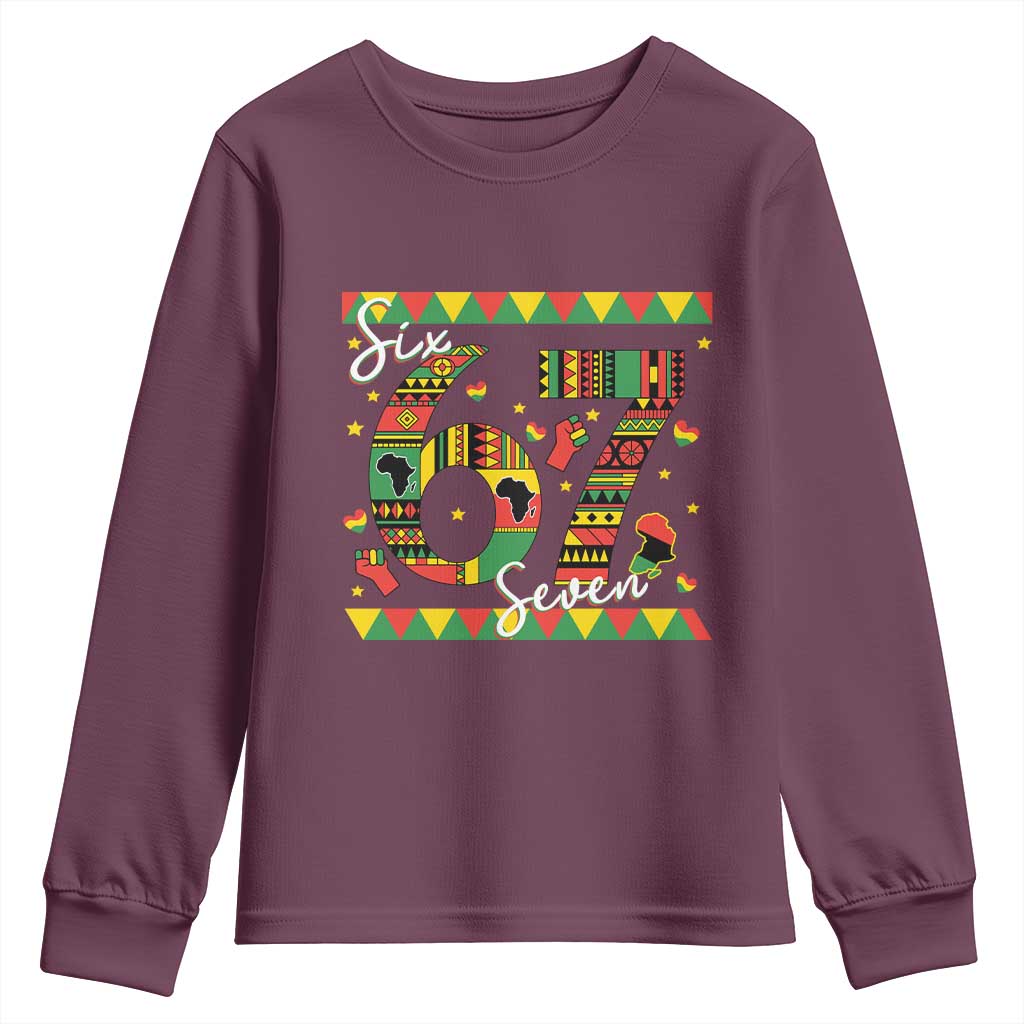 Funny Six Seven Meme Youth Sweatshirt Pan African Culture Gift
