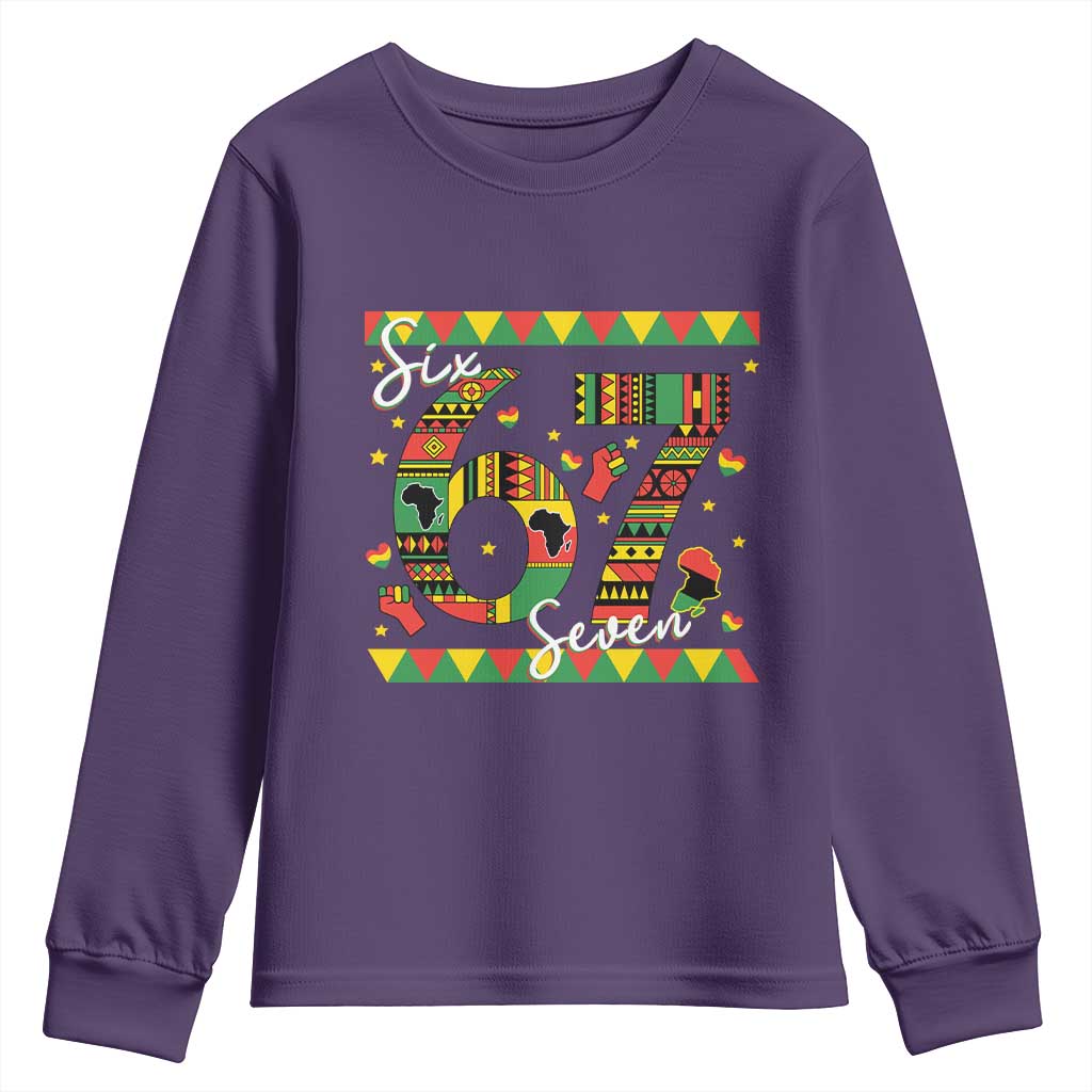 Funny Six Seven Meme Youth Sweatshirt Pan African Culture Gift