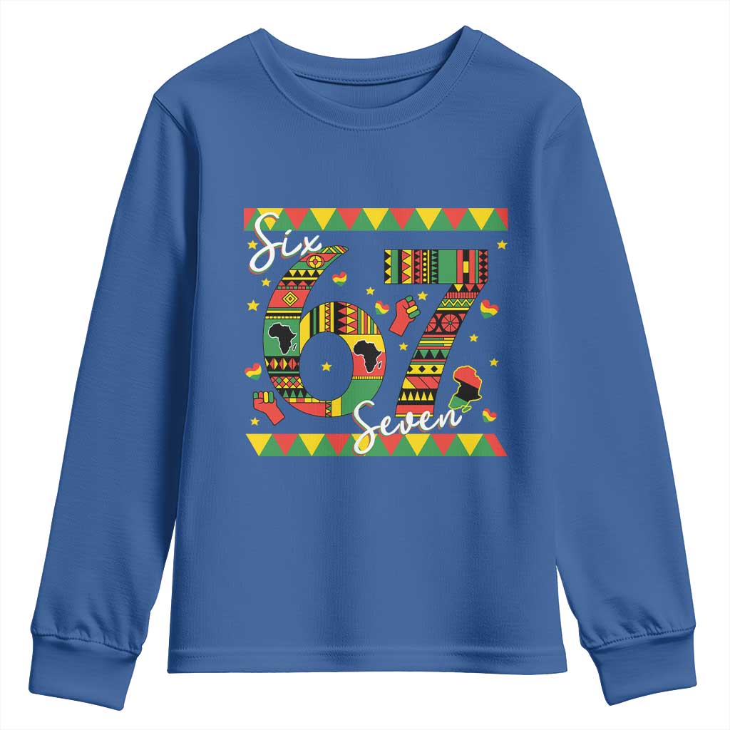 Funny Six Seven Meme Youth Sweatshirt Pan African Culture Gift