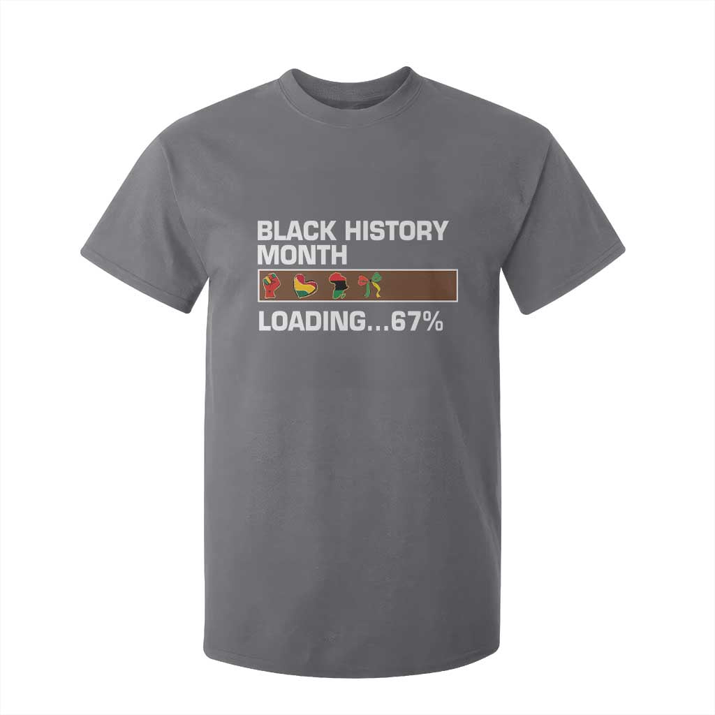 Funny Black History Month Loading T Shirt For Kid Six Seven Meme