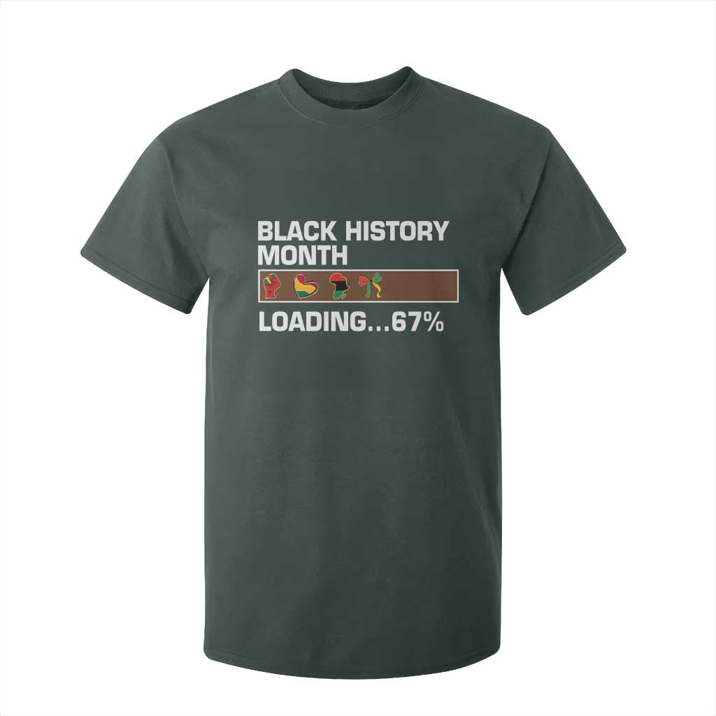 Funny Black History Month Loading T Shirt For Kid Six Seven Meme