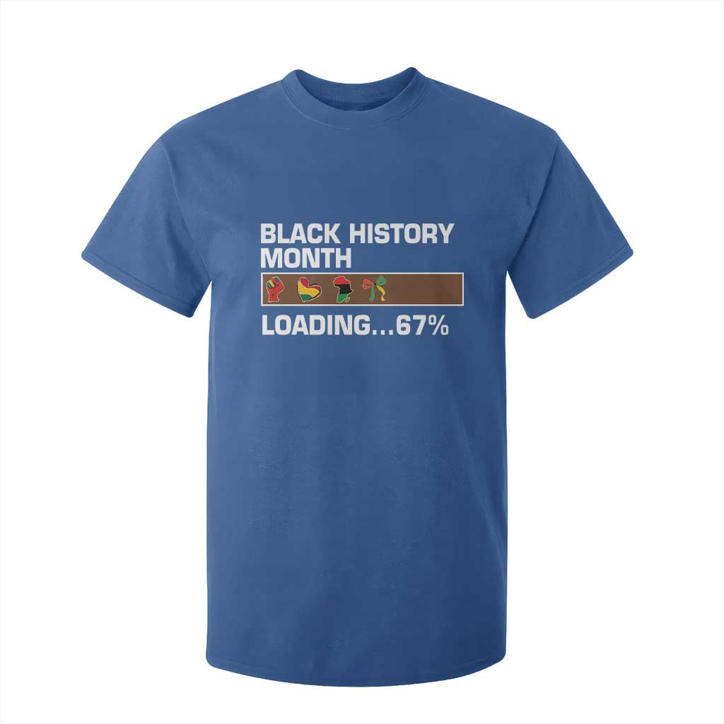 Funny Black History Month Loading T Shirt For Kid Six Seven Meme