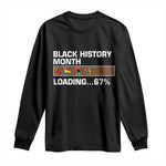 Funny Black History Month Loading Long Sleeve Shirt Six Seven Meme