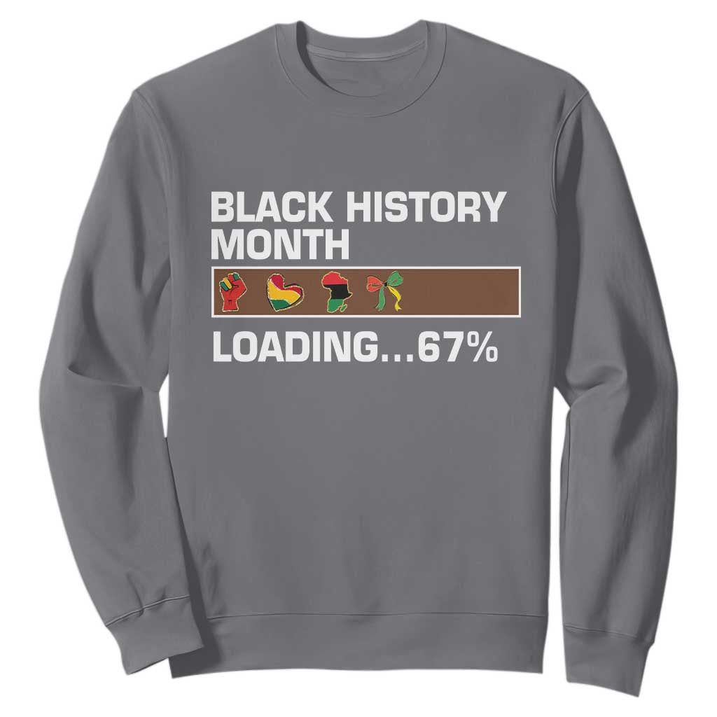 Funny Black History Month Loading Sweatshirt Six Seven Meme