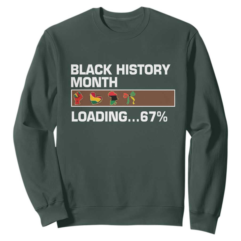 Funny Black History Month Loading Sweatshirt Six Seven Meme