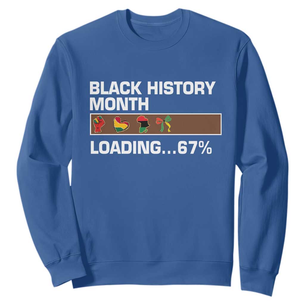 Funny Black History Month Loading Sweatshirt Six Seven Meme