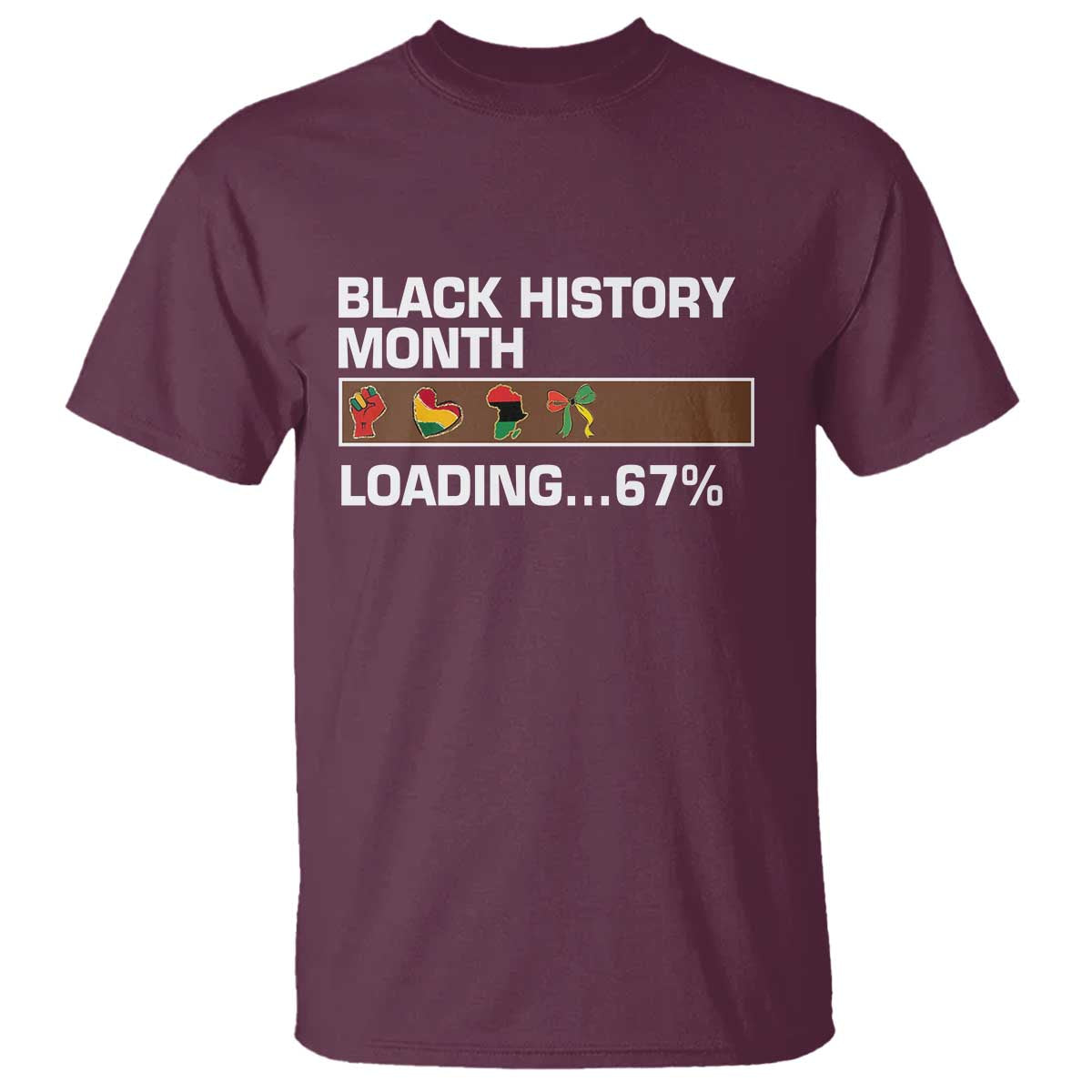 Funny Black History Month Loading T Shirt Six Seven Meme