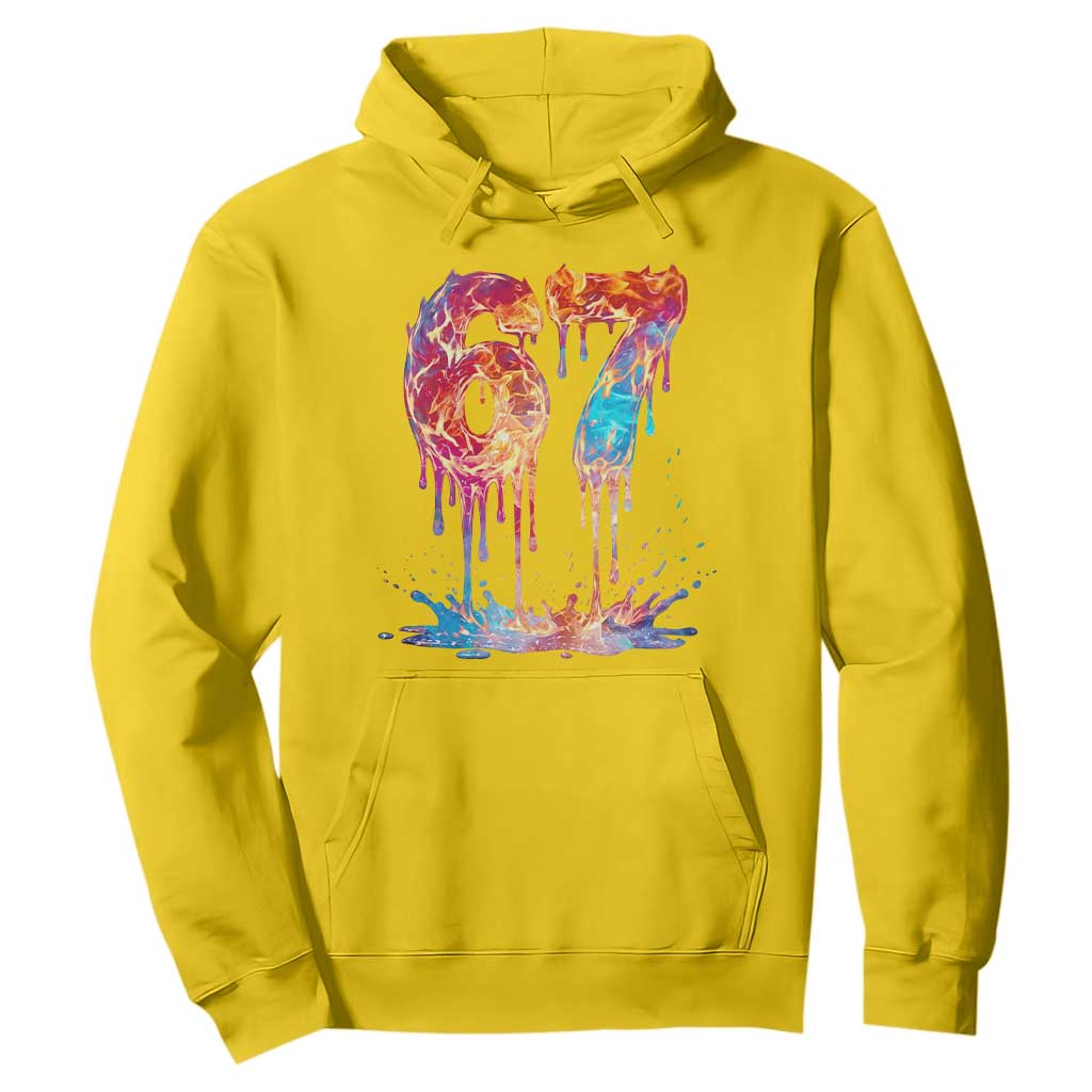Burning Six Seven Hoodie Drip Fire Flame Meme