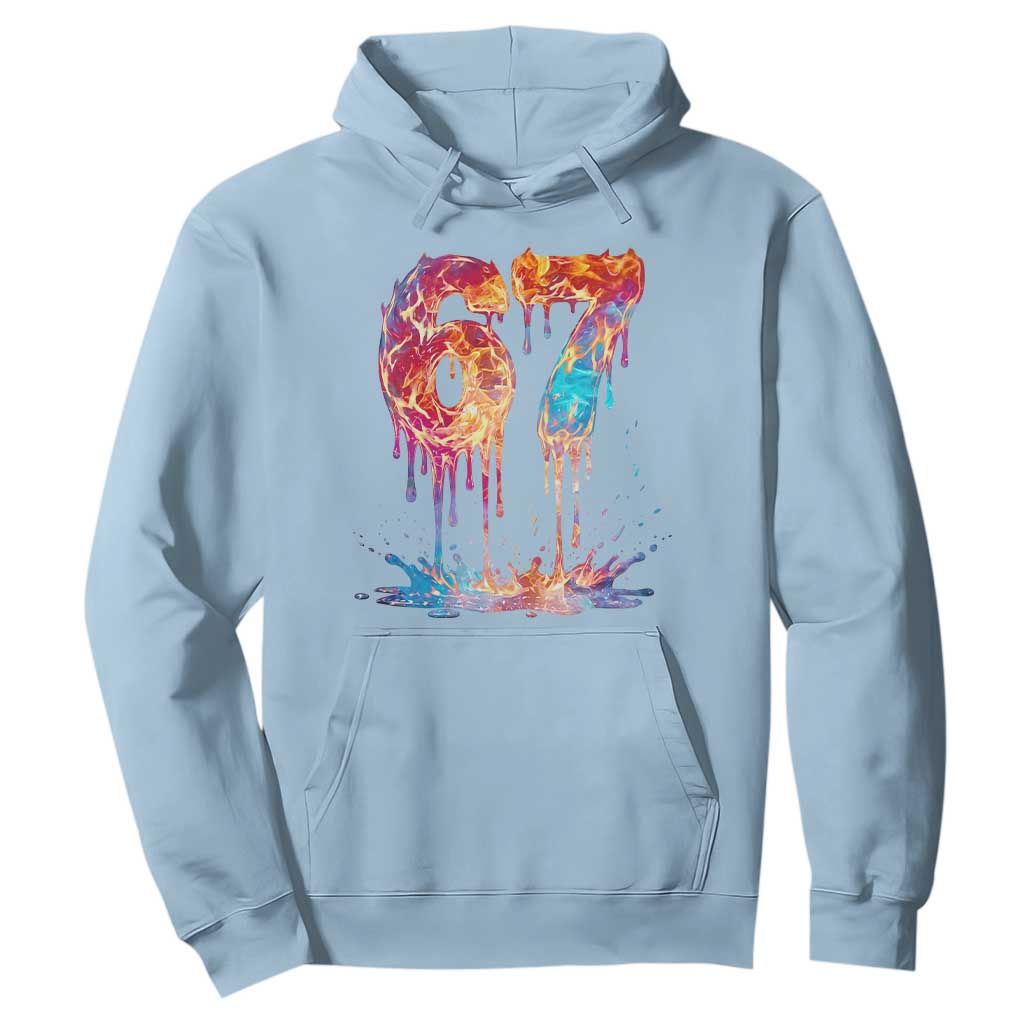 Burning Six Seven Hoodie Drip Fire Flame Meme