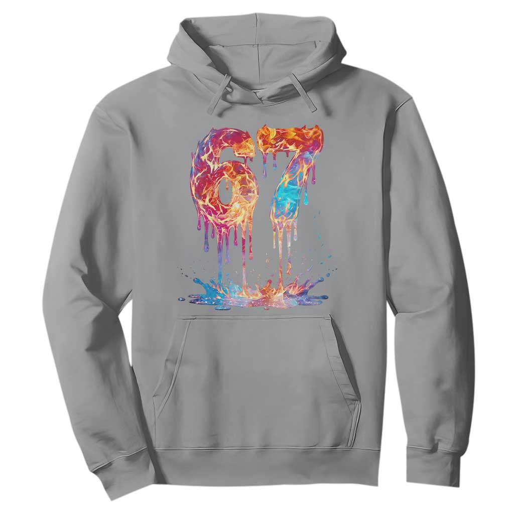 Burning Six Seven Hoodie Drip Fire Flame Meme