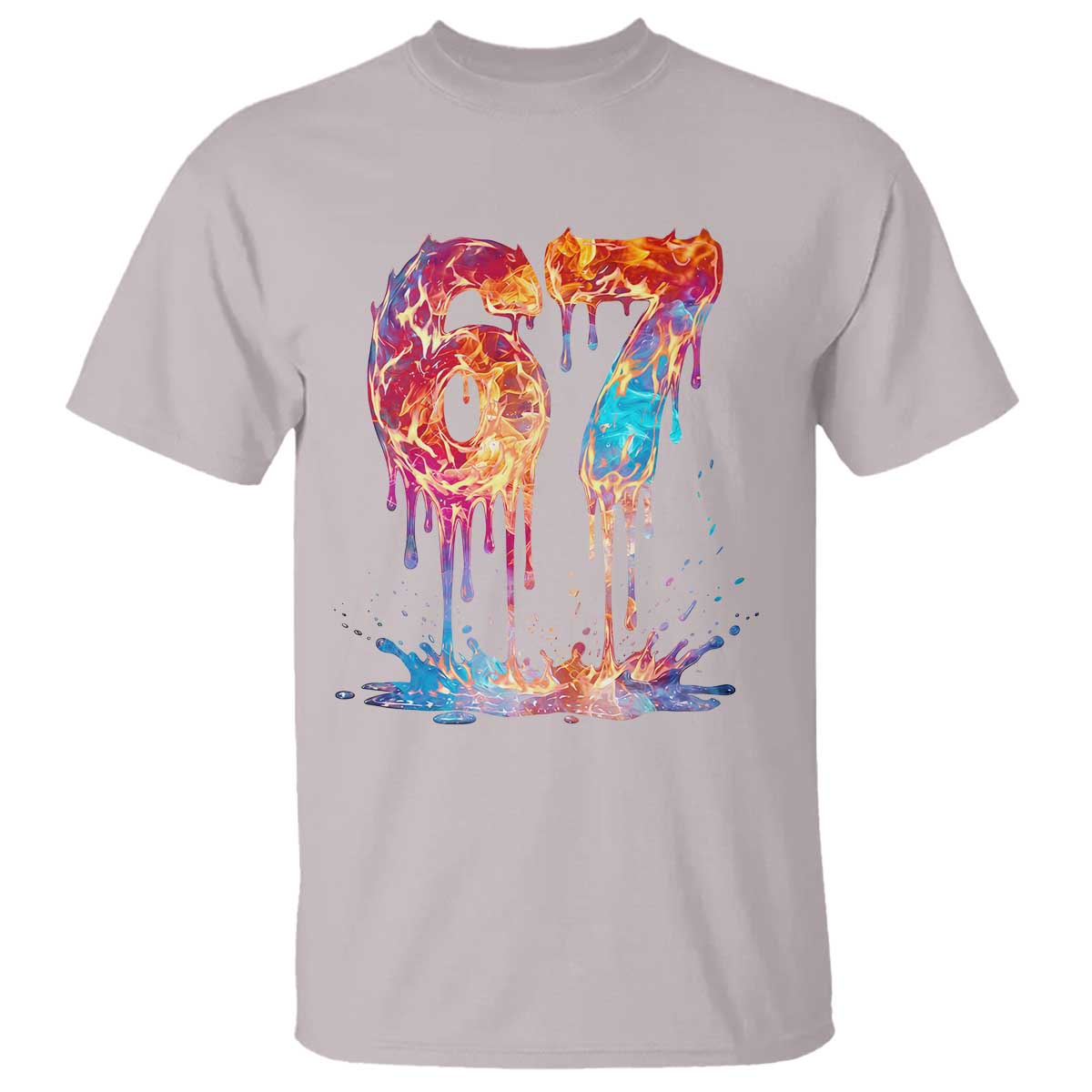 Burning Six Seven T Shirt Drip Fire Flame Meme