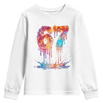 Burning Six Seven Youth Sweatshirt Drip Fire Flame Meme
