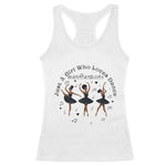 African American Ballet Dancer Racerback Tank Top Just A Girl Who Loves Dance - African Pride