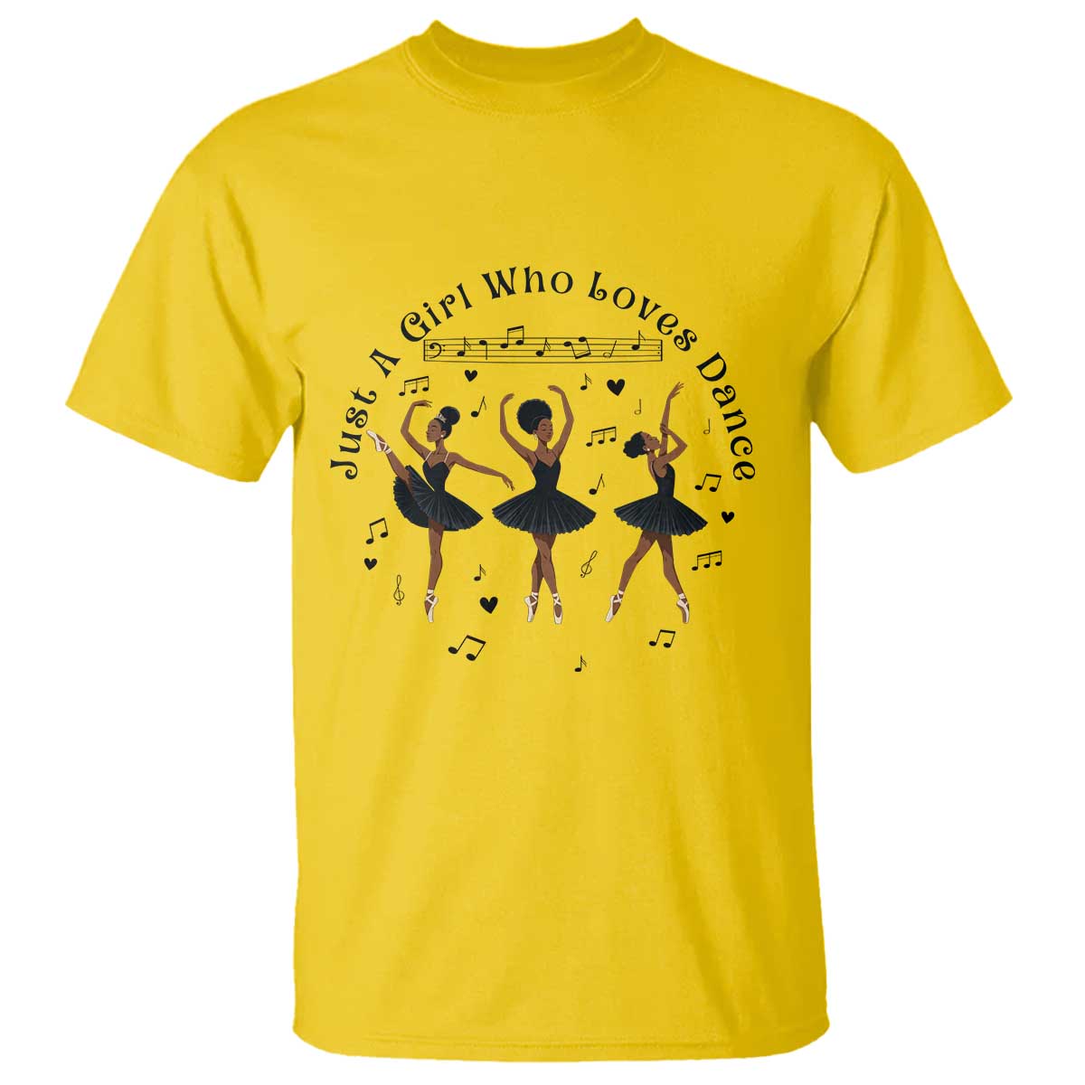 African American Ballet Dancer T Shirt Just A Girl Who Loves Dance - African Pride
